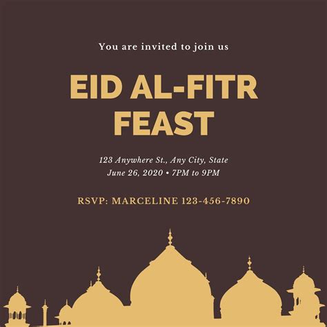 eid invitation message|Free and customizable eid templates